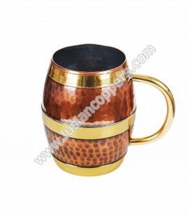 Copper Hammered Cask Mug