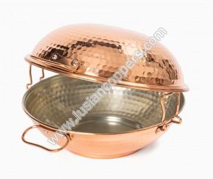 Cataplana Cobre Martelada - Fundo Plano Premium