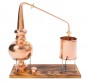 Copper Alembic Still Whisky with Wooden Base