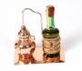 Alambique de Cobre Miniatura com Base para Garrafa 5 cl